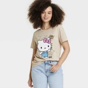 Sanrio Hello Kitty and Friends sz XXL Graphic tee HK outlines in Cement